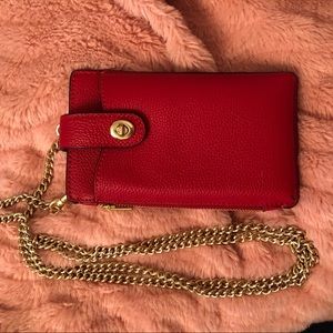 Red Coach On The Shoulder Purse